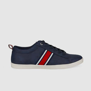 Mens Navy Leather Casual Shoes: Fiasco Casual Shoes Navy