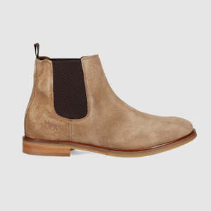 Sand: Richmond Chelsea Boots Beige Suede