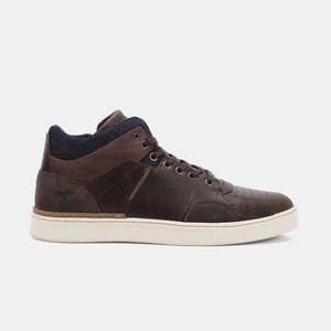 Mens Boots: Tama Casual Shoes Dark Brown