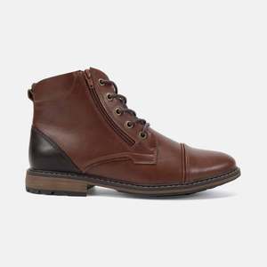 Ace Lace Up Boots Cognac