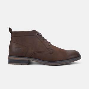 Mens Leather Wedding Shoes Accessories: Scribe Lace Up Boots Coffee