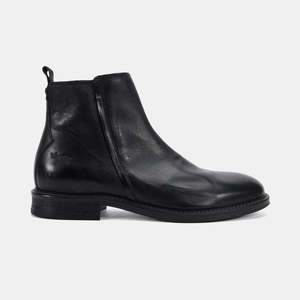 Mens Boots: Bunbury Zip Up Boots Black