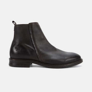 Mens Boots: Bunbury Zip Up Boots Brown