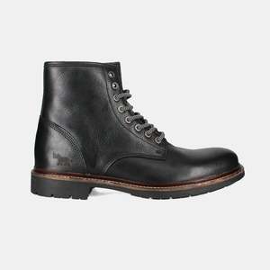 Mens Boots: Vintage Lace-Up Boots Black