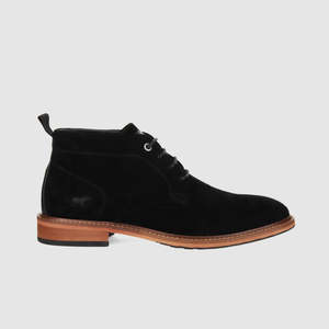 Clapton Lace Up Boots Black Suede