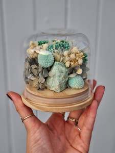 Dried Flower Domes: Medium Aqua Dome