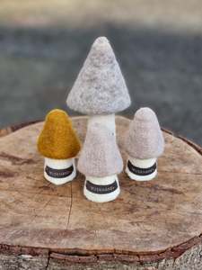 Felt Mushrooms: Small Felt Mushroom