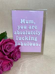 Mothers Day Flowers: ‘Fabulous Mum’ card