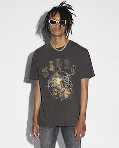 Ksubi: KSUBI DIAGRAMS BIGGIE SS - FADED BLACK