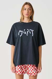 MISFIT LIQUID CHROME OS TEE - THRIFT BLACK