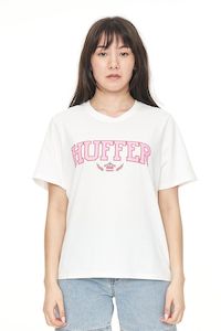 Womens Tees: HUFFER CLASSIC TEE 170/EMPIRE - CHALK