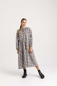 Thing Thing: THING THING PARADISE DRESS - SOFT PINK CHECK