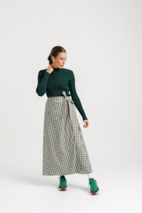 Thing Thing: THING THING LIBERTY SKIRT - CHECK VINES