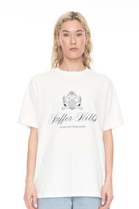 Womens Tees: HUFFER RELAX TEE/THE HILLS - CHALK