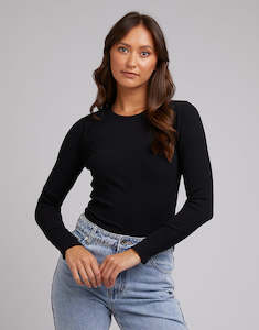 SILENT THEORY RIB LONG SLEEVE - BLACK