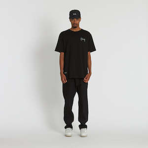 Mens Tees: CRATE MEN'S SCRIPTED T-SHIRT - BLACK/REFLECTIVE