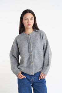 HUFFER ELLE CARDIGAN - SOFT GREY