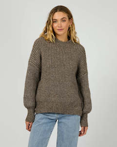 SILENT THEORY MARI KNIT JUMPER - BROWN