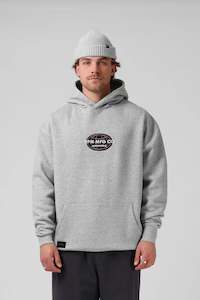 RPM WORLD WIDE BOX HOOD - GREY MARL