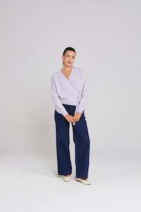 THING THING WRAPT CARDIGAN - LILAC