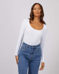 SILENT THEORY HAZEL LONG SLEEVE - WHITE