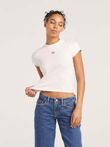 LEE ESSENTIAL RIB TEE - TIMELESS WHITE