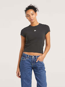 LEE ESSENTIAL RIB TEE - TIMELESS BLACK