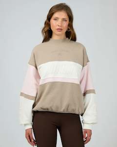 ALL ABOUT EVE PERFORMANCE BOX CREW - STONE