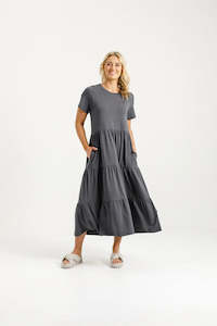 Home Lee: HOMELEE KENDALL DRESS - GRAPHITE