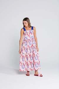 Thing Thing: THING THING ZIGGY FRILL ZAG DRESS - SQUIGGLE BLOOM