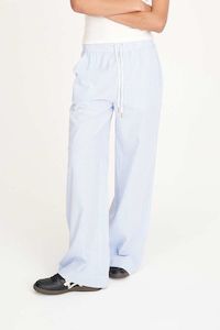 HUFFER CRUISE LOUNGE PANT - ICE BLUE STRIPE