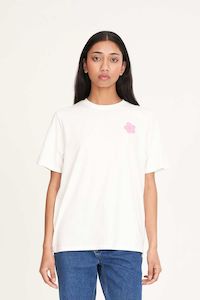 HUFFER CLASSIC TEE 170/FLOWERBOMB - CHALK