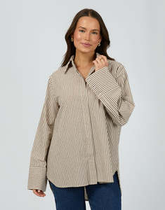 Silent Theory: SILENT THEORY SUNDAY LONG SLEEVE SHIRT - CHOCOLATE