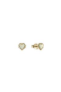 STOLEN GIRLFRIENDS CLUB DAHLIAS HEART EARRINGS - GOLD