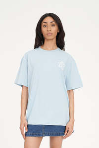 Womens Tees: HUFFER RELAX TEE 220/DAISY - Y2K BLUE