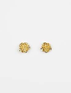 Stella Gemma: STELLA + GEMMA EARRING GOLD FLOWER STUD