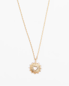 Stella Gemma: STELLA + GEMMA NECKLACE GOLD HEART SUNSHINE