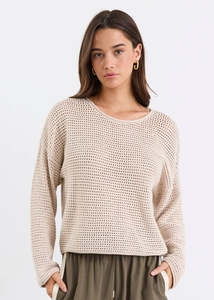 Best Selling: RE:UNION DAWN STRING CROCHET KNIT JUMPER - STRING