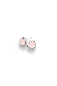 STOLEN LOVE CLAW EARRINGS - ROSE QUARTZ