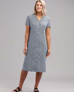 COTTON BUTTON MIDI DRESS3
