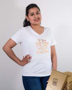 Womens Essential Tees Polos: SUPIMA WALK A MILE VEE TEE