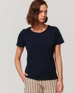 Womens Essential Tees Polos: SUPIMA COTTON CREW SATIN TEE