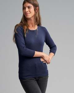 Womens Bamboo: BAMBOO COTTON SILK 3/4 SLEEVE