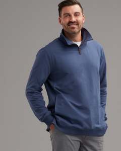 COTTON QTR ZIP SWEATSHIRT