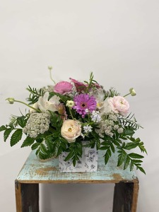 Soft toned arrangement - Wildstem Florists