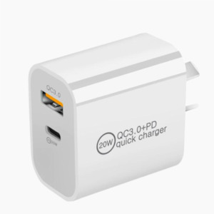 Products: USB C 20W PD + USB A QC 3.0 Wall Charger Power Adapter
