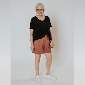 Sale: Jenna - Women's Paperbag Shorts - Desert