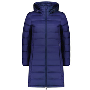 Wear: Sarah - Women's Long Packable Down Jacket - Moonlight