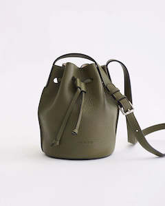 The Horse: Bobb Bucket Bag || Olive Pebbled Leather