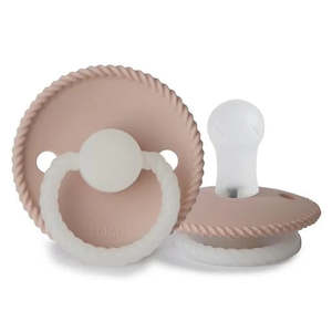 Frigg Pacifiers: Rope Silicone Blush Night